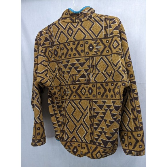 Patagonia Men's Synchilla Brown Aztec Fleece Snap T Pullover Size S - Picture 6 of 6